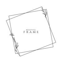 flower frame logo wedding frame diamond geometric invitation card template hand-drawn vector illustration