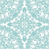 White turquoise ornamental seamless pattern. Vintage Ornament Elements Ethnic Turkish Indian motifs For fabric and textiles, wallpaper, packaging and decor. vector