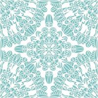 patrón transparente ornamental turquesa blanco. elementos de adorno vintage motivos indios turcos étnicos para telas y textiles, papel tapiz, embalaje y decoración. vector