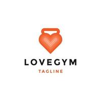 Love fitness logo icon design template vector