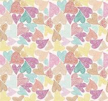 hand drawn hearts pattern with fun colors, perfect for papers, textiles and decoration vector