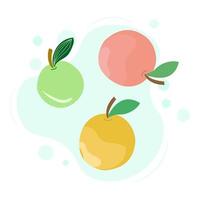 Apples flat design vector