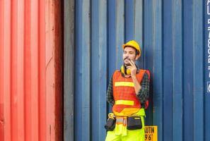 Worker man with a cigarette smoke break, Labour takes a cigarette break photo