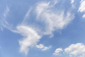 Blue sky with white clouds on a bright day photo