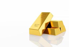 gold bars isolated photo