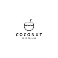 Coconut logo icon sign symbol design vector