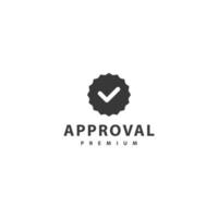 Approval logo icon sign symbol design vector