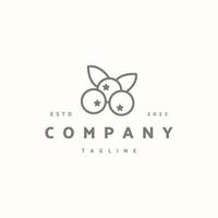 Blueberries premium icon sign symbol. Hipster vintage vector