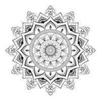 Mandala pattern art background Black and White vector