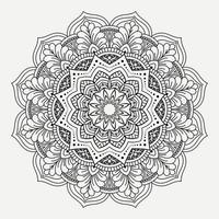 mandala patrón arte fondo blanco y negro vector