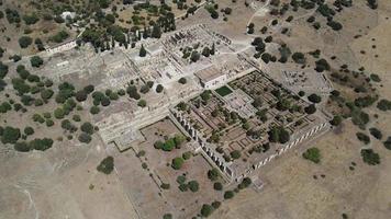 Aerial drone view of the Caliphate City of Medina Azahara in Cordoba. Archaeological site. Unesco World Heritage, Spain. Ancient civilization. Historic place. Touristic destination for holidays. video