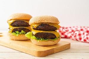 hamburger or beef burgers with cheese photo