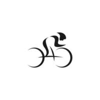 bicicleta. vector de diseño de logotipo de icono de bicicleta. plantilla de concepto de ciclismo