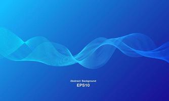 Abstract wave blue color background vector