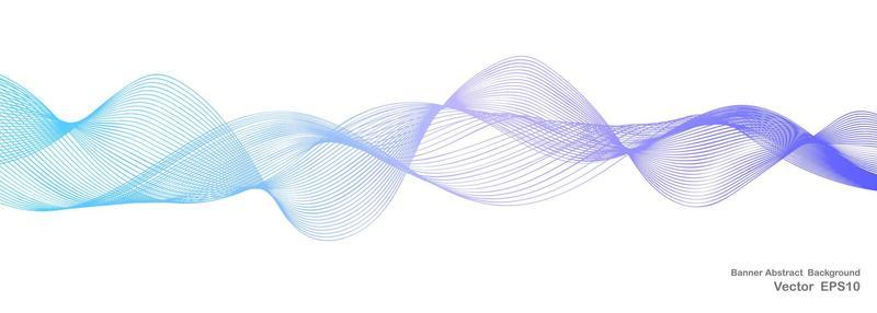 Banner wave line colorful background