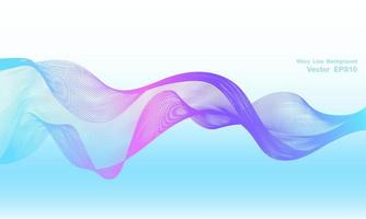 abstract colorful wave line background vector