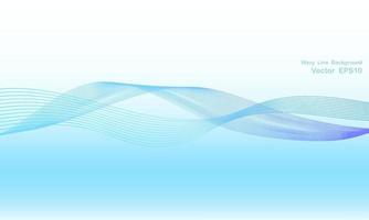 Abstract blue wave water background vector