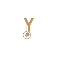 Power cable forming letter Y logo icon template vector