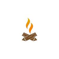 llama, plantilla de vector de diseño de logotipo de icono de fuego