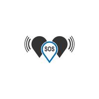 SOS symbol icon design concept vector template