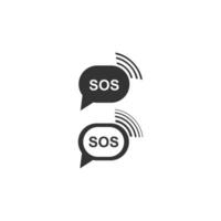 SOS symbol icon design concept vector template