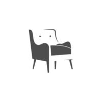 muebles logo icono vector diseño plano