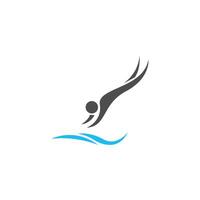 Water sport icon logo design vector template