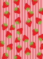 seamless pattern with strawberries vector