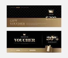 Luxury voucher and vip coupon backgrounds vector