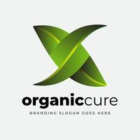 cura orgánica - x logo vector