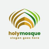 logotipo de la mezquita sagrada vector