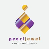 joya de la perla - logotipo de adorno vector