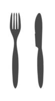 tenedor y cuchillo. tenedor de icono de vector con cuchillo