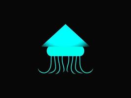 plantilla de diseño de vector de medusas creativas