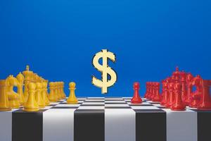 chess board game for ideas and competition and strategy, business success concept photo