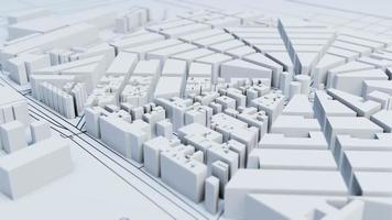 Techno mega city urban and futuristic technology concepts,  3d rendering photo