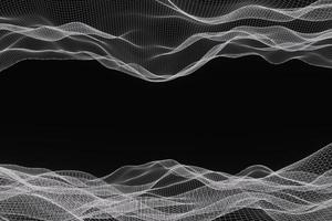espacio poligonal abstracto fondo oscuro polivinílico bajo con línea brillante. renderizado 3d foto