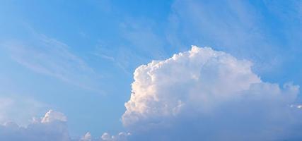 white clouds in the blue sky photo