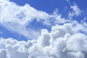 white clouds with blue sky photo