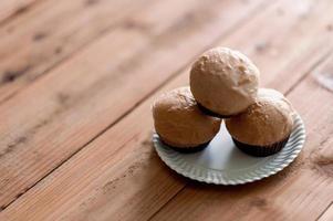 Bread is placed on the table in the morning of every day, ready to eat concept food with copy space. photo