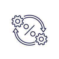 refinancing line icon on white vector