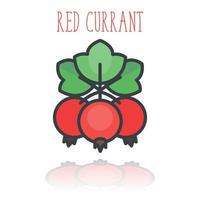 red currant icon isolated over white vector