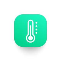 Thermometer icon, vector pictogram
