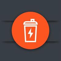 Sport shaker icon, nutrition for fitness training vector