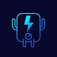 electric power system line icon vector
