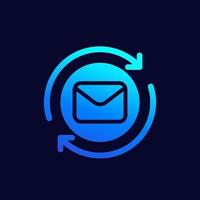 resend mail, email icon for web vector