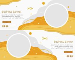 BANNER BUSINESS TEMPLATE YELLLOW GRAY COLOR vector