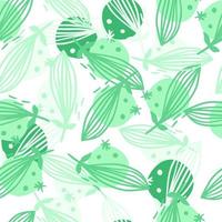 Creative leaves seamless pattern. Contemporary floral leaf wallpaper. vector