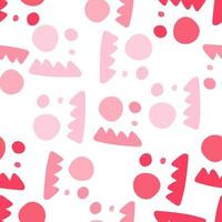 Creative shape seamless pattern. Creative various doodle shapes background. vector