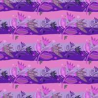 Seamless pattern with flowers and leaves. vector